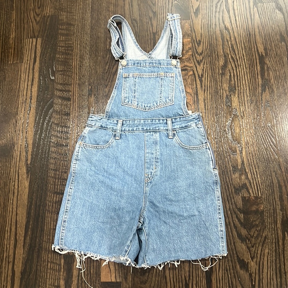 Levi's Blue Jean Shorts Overalls